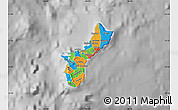 Political Map of Guam, desaturated