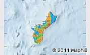 Political Map of Guam, lighten