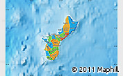 Political Map of Guam, physical outside