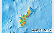 Political Map of Guam, political shades outside