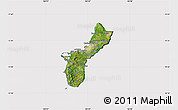 Satellite Map of Guam, cropped outside