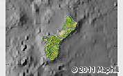 Satellite Map of Guam, desaturated