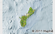 Satellite Map of Guam, lighten