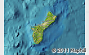 Satellite Map of Guam, physical outside, satellite sea