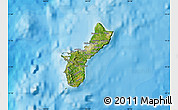 Satellite Map of Guam, political outside