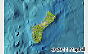 Satellite Map of Guam, political outside, satellite sea