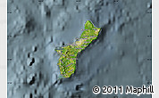 Satellite Map of Guam, semi-desaturated