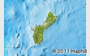 Satellite Map of Guam, shaded relief outside