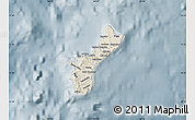 Shaded Relief Map of Guam, semi-desaturated