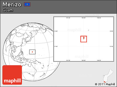 Blank Location Map of Merizo, highlighted country