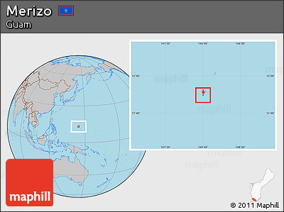 Gray Location Map of Merizo