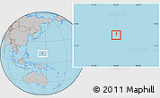 Gray Location Map of Merizo, highlighted country