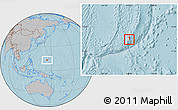 Gray Location Map of Merizo, hill shading
