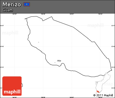 Blank Simple Map of Merizo, cropped outside