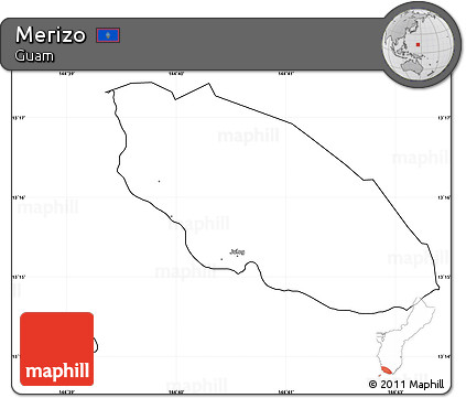 Blank Simple Map of Merizo, cropped outside