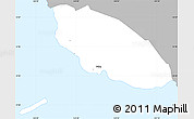 Gray Simple Map of Merizo, single color outside
