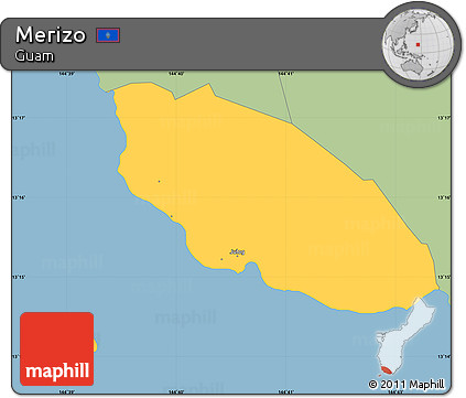 Savanna Style Simple Map of Merizo