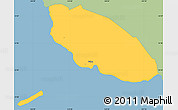 Savanna Style Simple Map of Merizo, single color outside