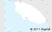 Silver Style Simple Map of Merizo, single color outside