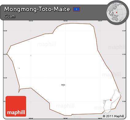 Classic Style Simple Map of Mongmong-Toto-Maite, cropped outside