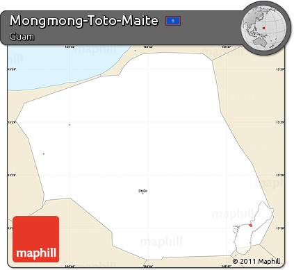 Classic Style Simple Map of Mongmong-Toto-Maite