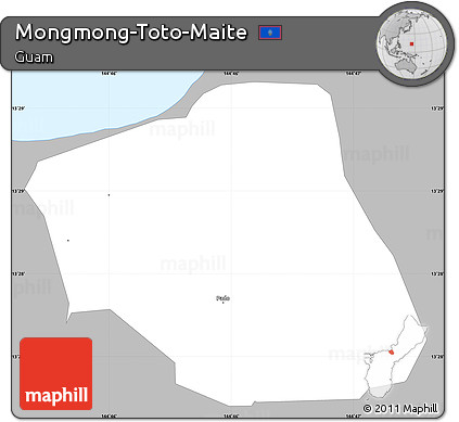 Gray Simple Map of Mongmong-Toto-Maite, single color outside