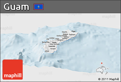 Classic Style Panoramic Map of Guam