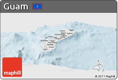 Classic Style Panoramic Map of Guam