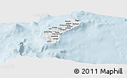 Gray Panoramic Map of Guam, single color outside