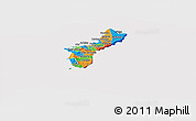 Political Panoramic Map of Guam, cropped outside