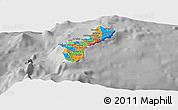 Political Panoramic Map of Guam, desaturated