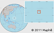 Gray Location Map of Piti, within the entire country