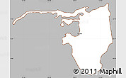 Gray Simple Map of Piti, cropped outside