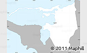 Gray Simple Map of Piti, single color outside