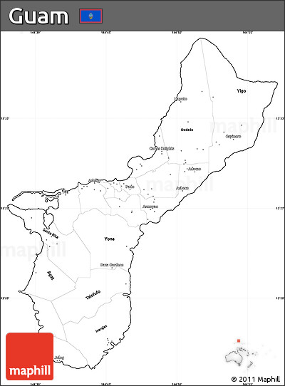 Blank Simple Map of Guam