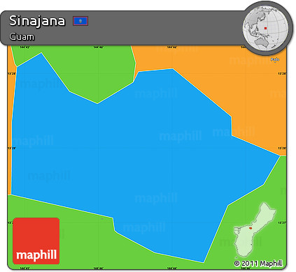 Political Simple Map of Sinajana