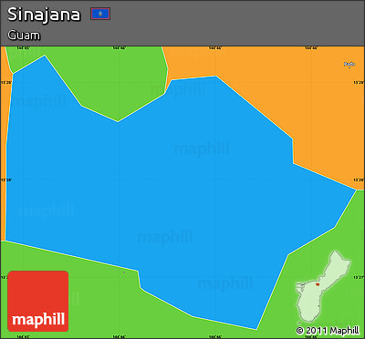 Political Simple Map of Sinajana