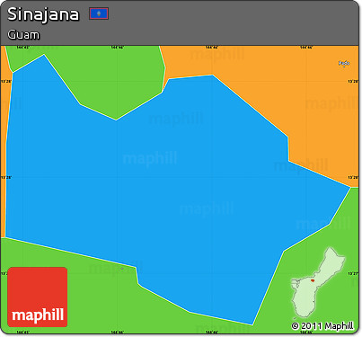 Political Simple Map of Sinajana