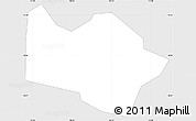 Silver Style Simple Map of Sinajana, single color outside