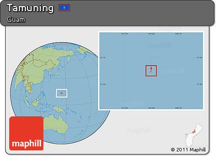 Savanna Style Location Map of Tamuning