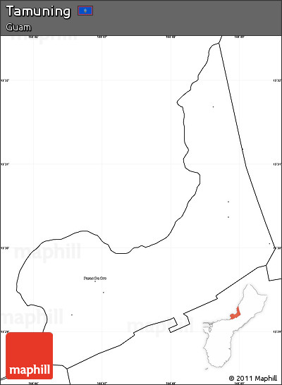 Blank Simple Map of Tamuning