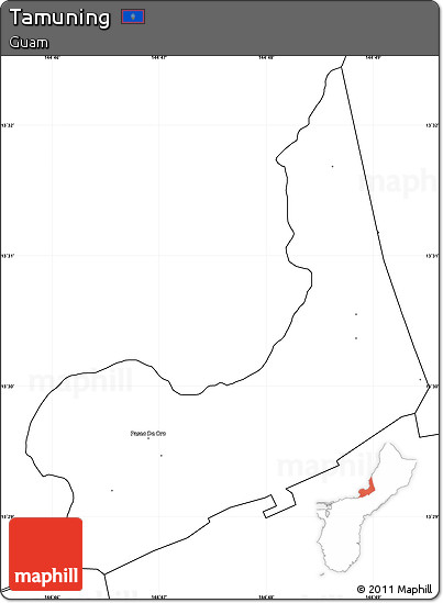 Blank Simple Map of Tamuning