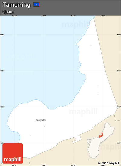 Classic Style Simple Map of Tamuning