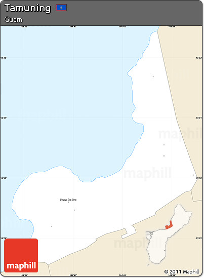 Classic Style Simple Map of Tamuning