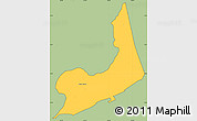 Savanna Style Simple Map of Tamuning, cropped outside