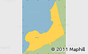 Savanna Style Simple Map of Tamuning, single color outside