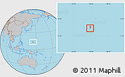 Gray Location Map of Umatac, within the entire country