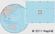 Gray Location Map of Umatac, highlighted country