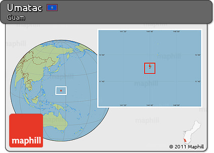 Savanna Style Location Map of Umatac