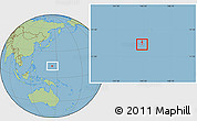 Savanna Style Location Map of Umatac, highlighted country, within the entire country